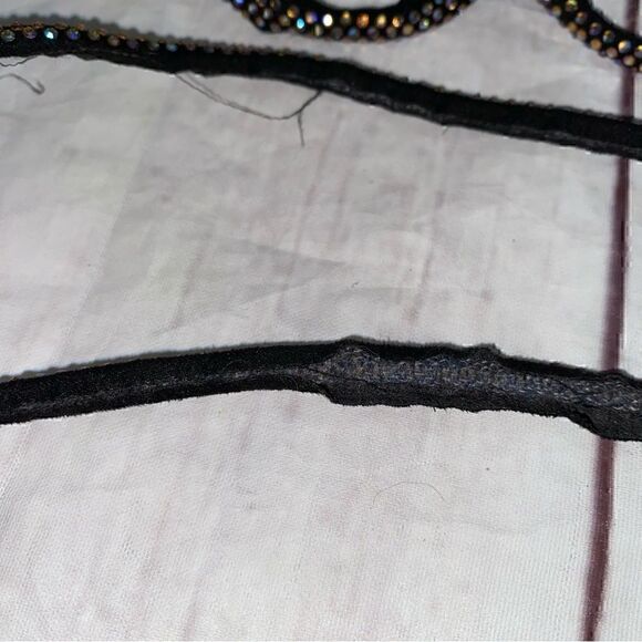 Azalea Wang - Brandy Long Black Diamond Lace Up Stiletto Heel Sandals-Size 8 - Picture 9 of 16